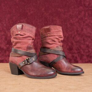 OTBT Women Hay Ride Distressed  Leather Western Cowboy Boots size 6.5